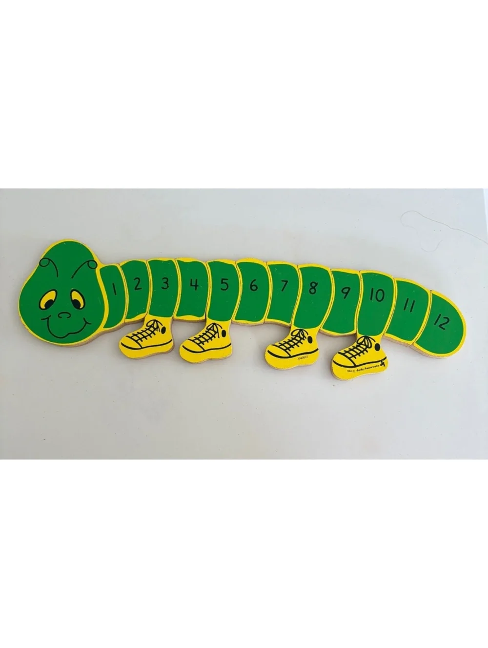Caterpillar numbered 1-12 puzzle
